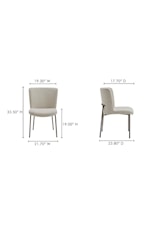 Moe's Home Collection Early Contemporary Beige Upholstered Dining Chair