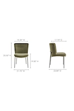 Moe's Home Collection Early Contemporary Green Upholstered Dining Chair