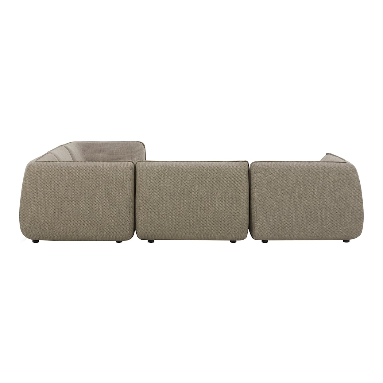 Moe's Home Collection Zeppelin 5-Piece Speckled Pumice Modular Sectional 