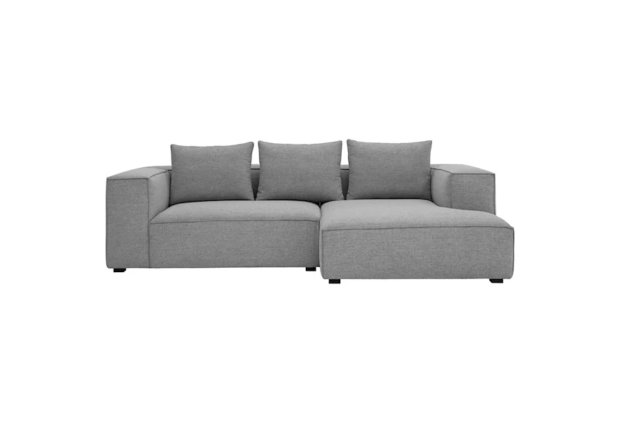 Basque 2-Piece Sectional with Right-Facing Chaise by Moe's Home Collection at Fashion Furniture