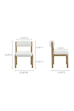 Moe's Home Collection April Contemporary Upholstered Side Dining Chair - Set of 2