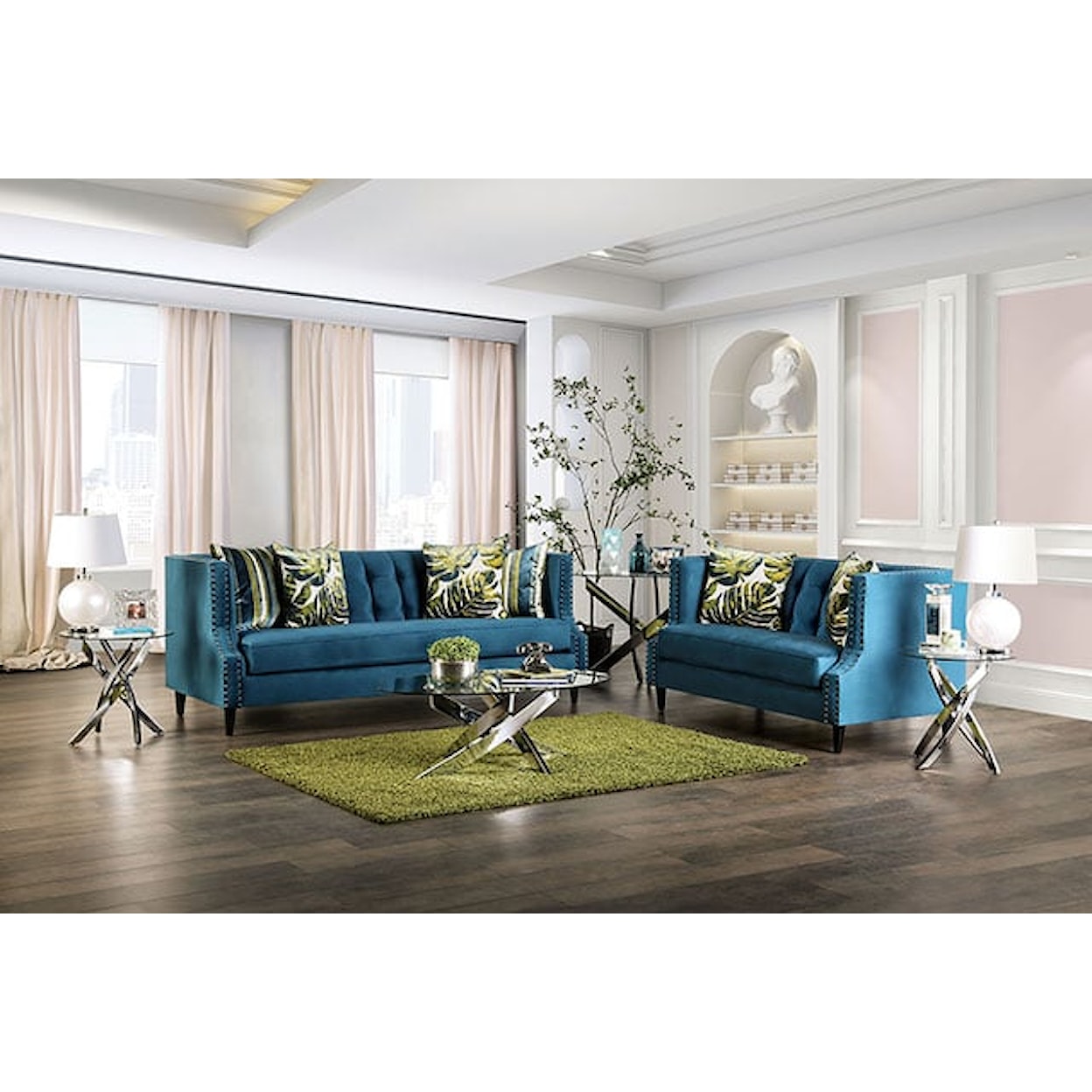 Furniture of America Azuletti Love Seat