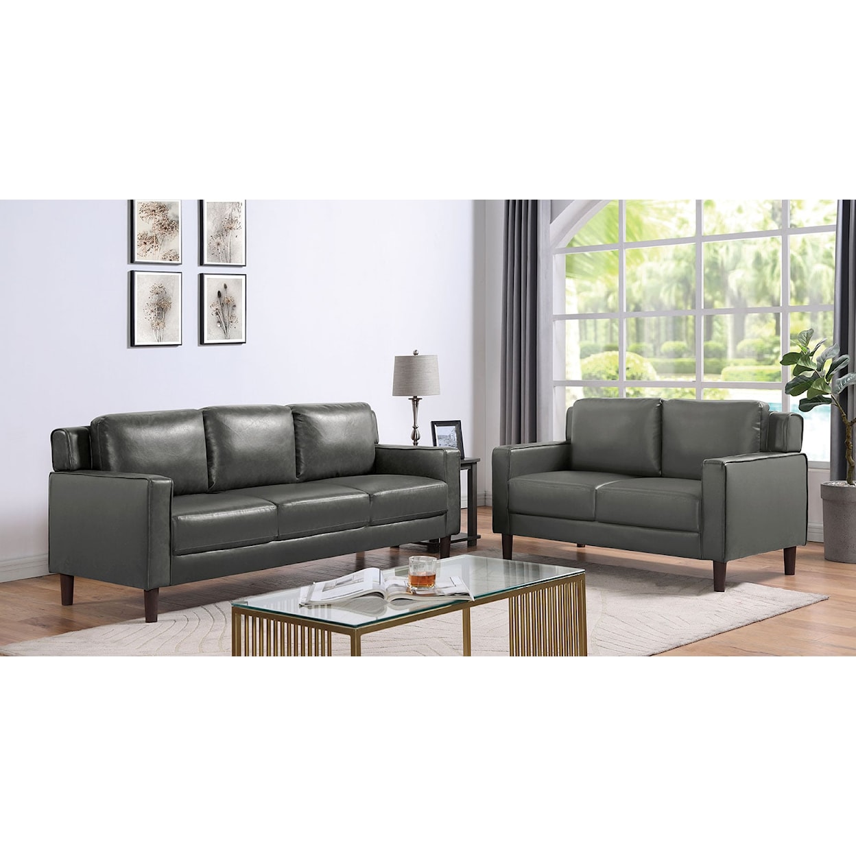 Furniture of America - FOA HANOVER Sofa + Loveseat