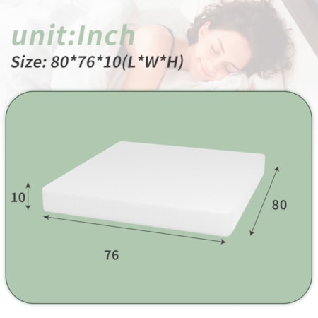 10&quot; King Memory Foam Wave Comfort