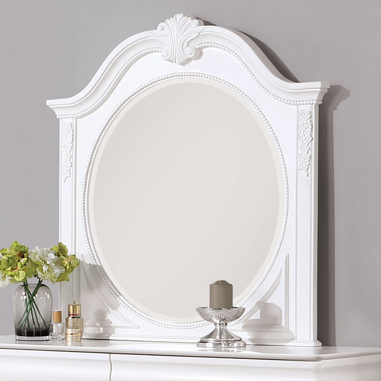 Furniture of America Alecia Arched Bell-shaped Dresser Mirror
