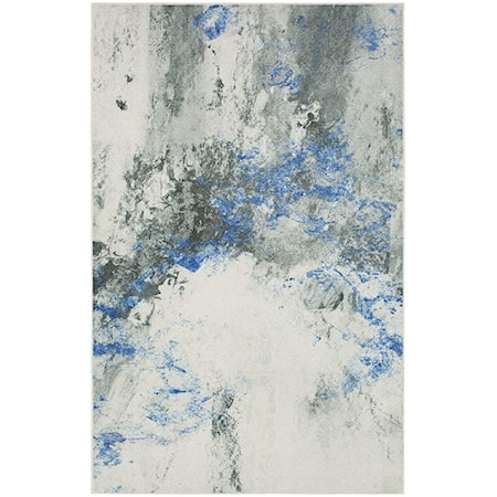 Contemporary Polyester Rug with Latex Backing