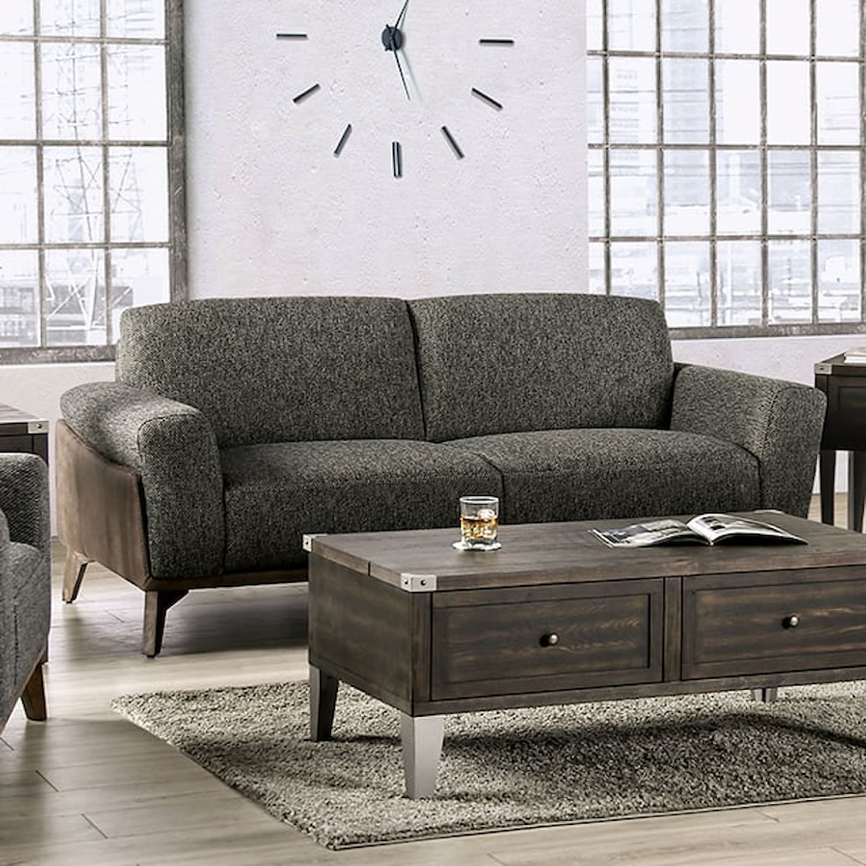 Furniture of America Kloten Two-Tone Sofa