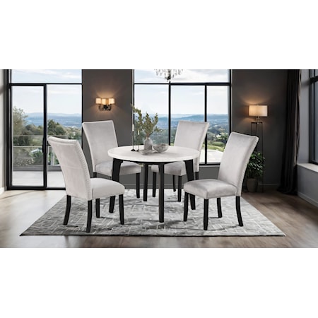 5-Piece Round Dining Table Set