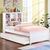 Furniture of America Marilla Youth Twin Bed with Bookcase Headboard