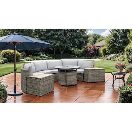 6-Piece Conversation Set with Fire Pit