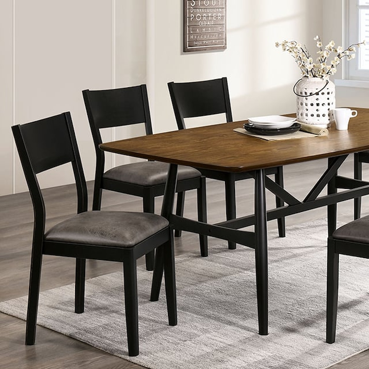 Furniture of America Oberwil 7 Pc. Dining Table Set