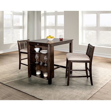 3-Piece Counter Height Table Set