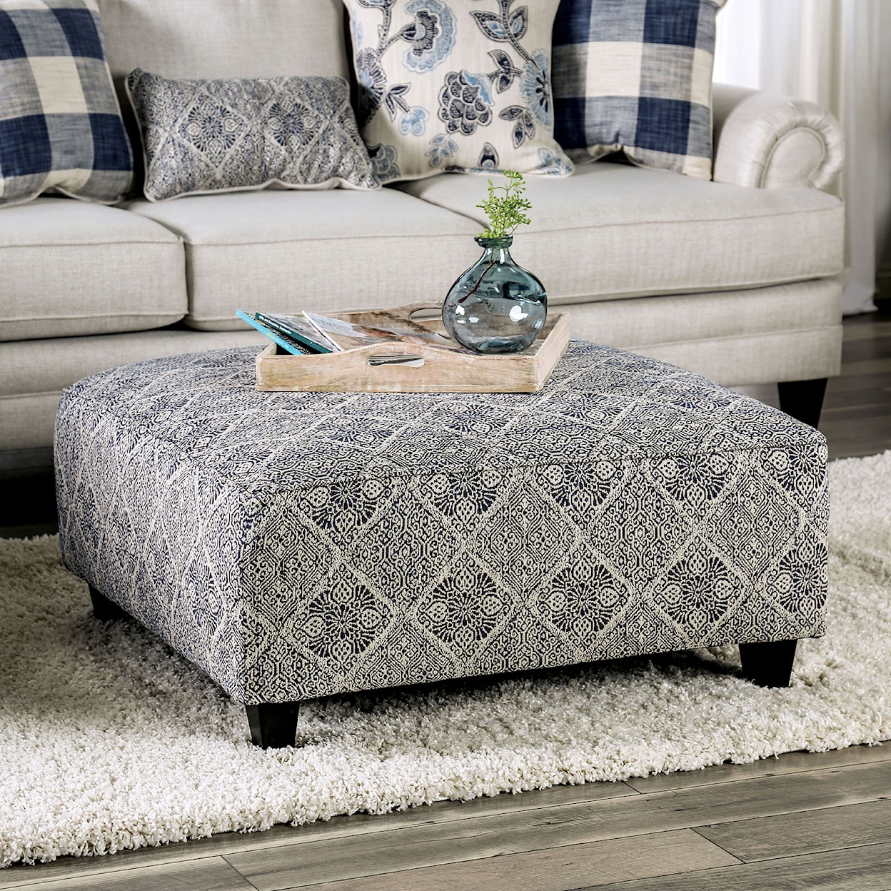 Furniture of America Nash Ottoman