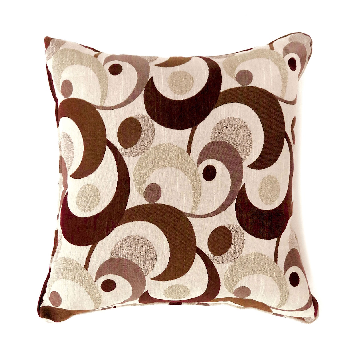 Furniture of America Swoosh Set of Two 17" X 17" Pillows, Brown