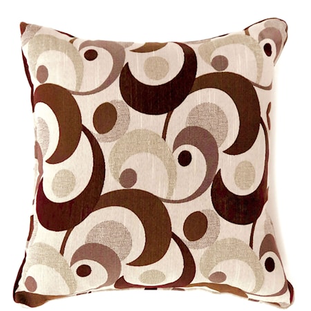 Set of Two 22" X 22" Pillows, Brown