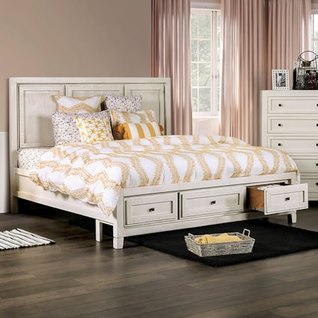 Queen Panel Storage Bed