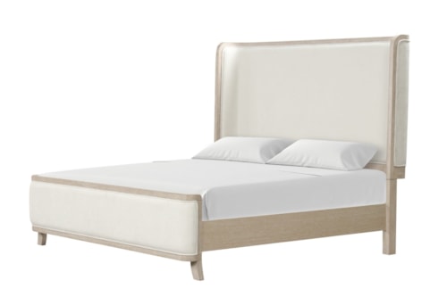 Transitional Upholstered Queen Bed