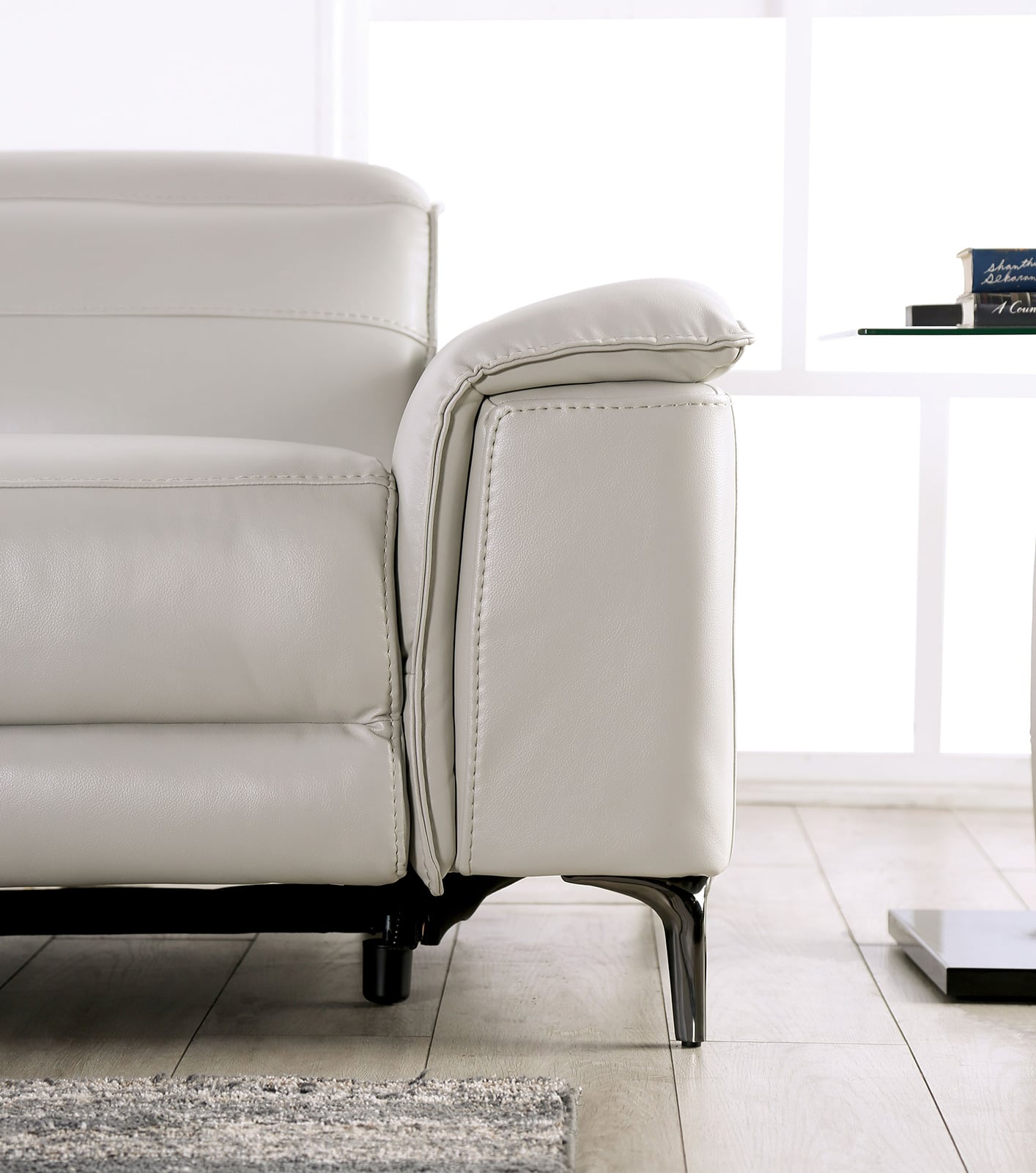 Furniture of America Ascona 2-Piece Power Reclining Living Room Set