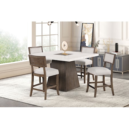 5-Piece Counter Height Dining Set