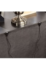 Furniture of America Onyxa Glam 2-Drawer Nightstand with USB Ports