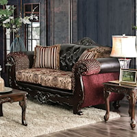 Traditional Love Seat with Rolled Arms