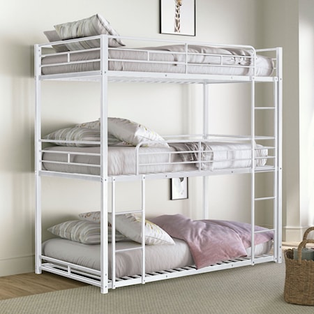 Triple Twin Metal Bunk Bed