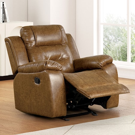 Manual Recliner with USB and USB C Chargers