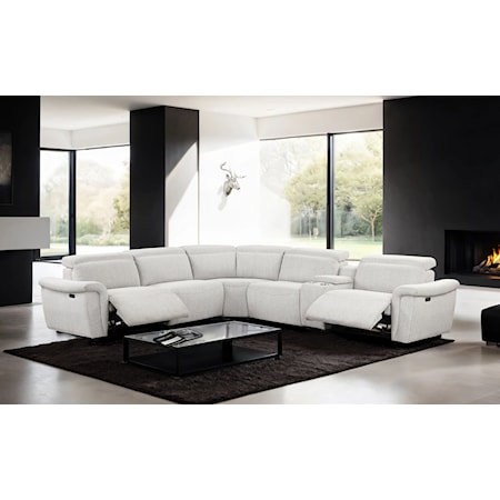 Power Sectional with Adjustable Headrest