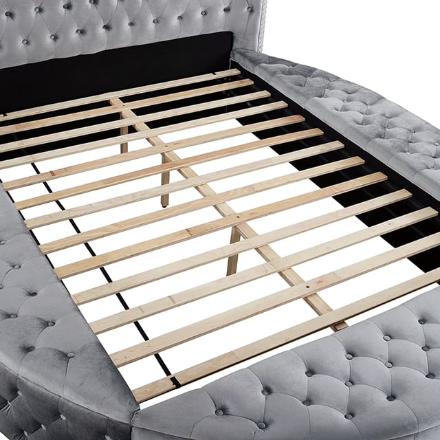 Furniture of America Sansom Queen Upholstered Round Bed