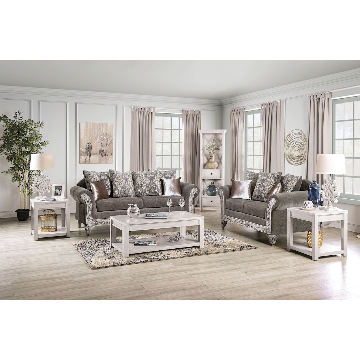 Furniture of America Velletri Living Room Set