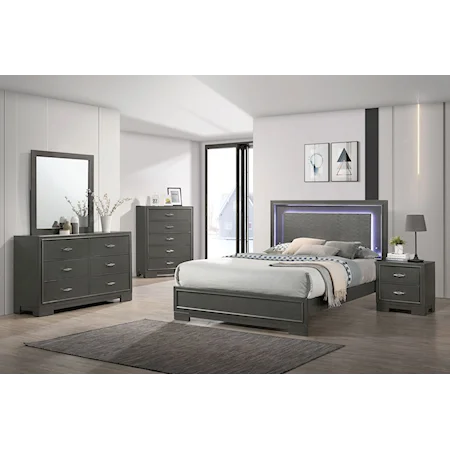 Contemporary 5-Piece Queen Bedroom Set with 2 Nightstands