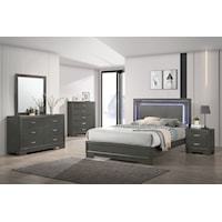Contemporary 5-Piece Queen Bedroom Set with 2 Nightstands