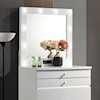 Furniture of America - FOA DESTINEE White Vanity Desk and Mirror Set