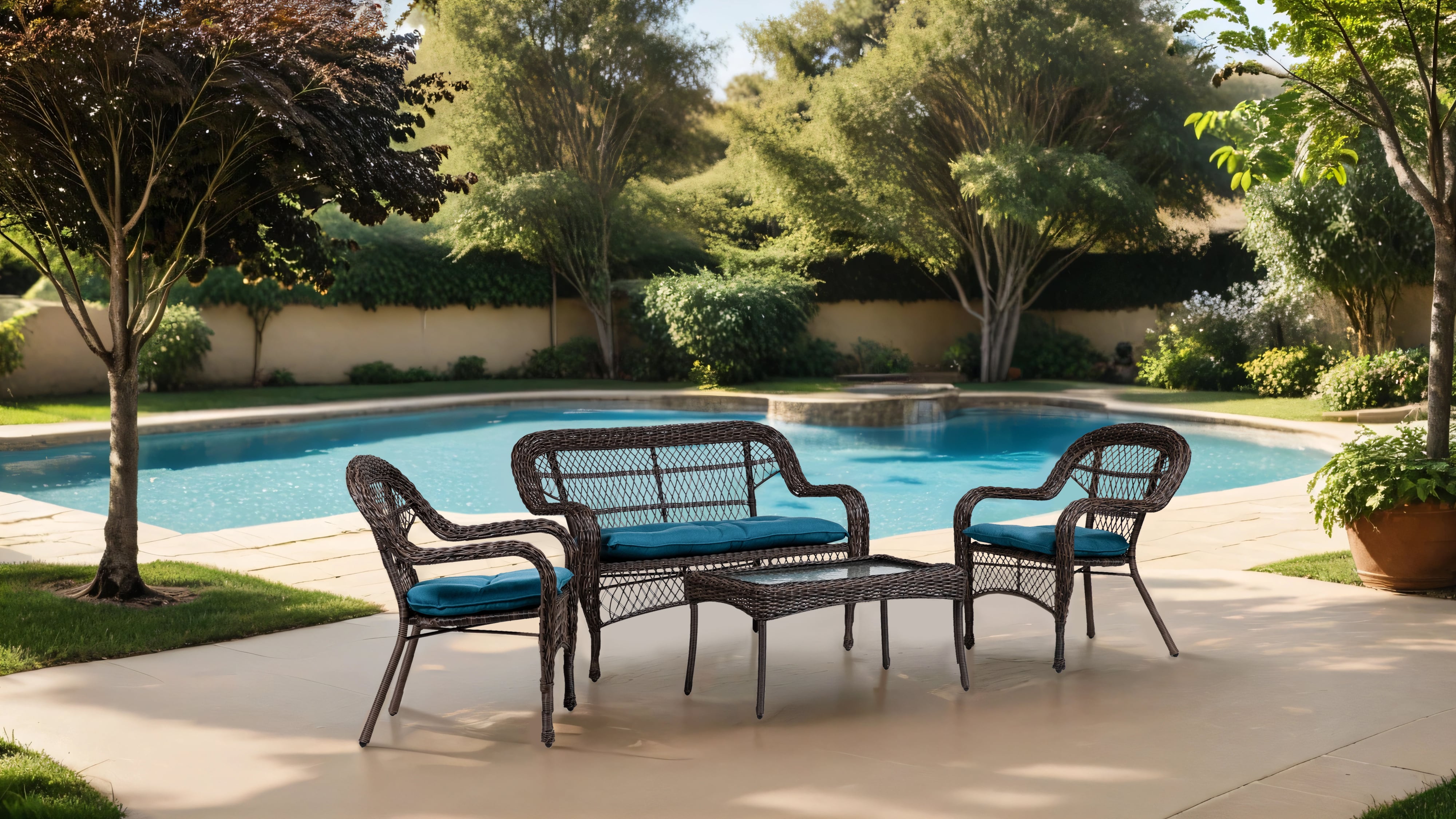 4-Piece Wicker Seating Group