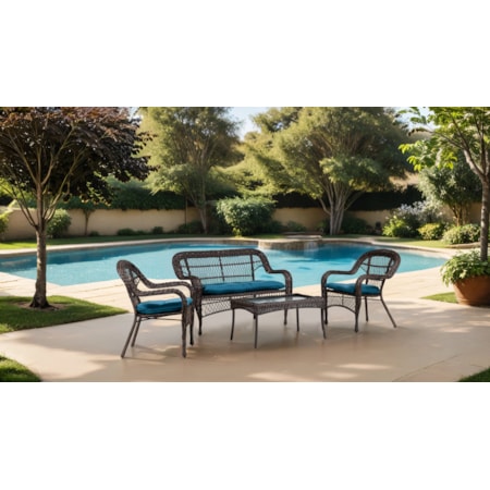 4-Piece Wicker Seating Group