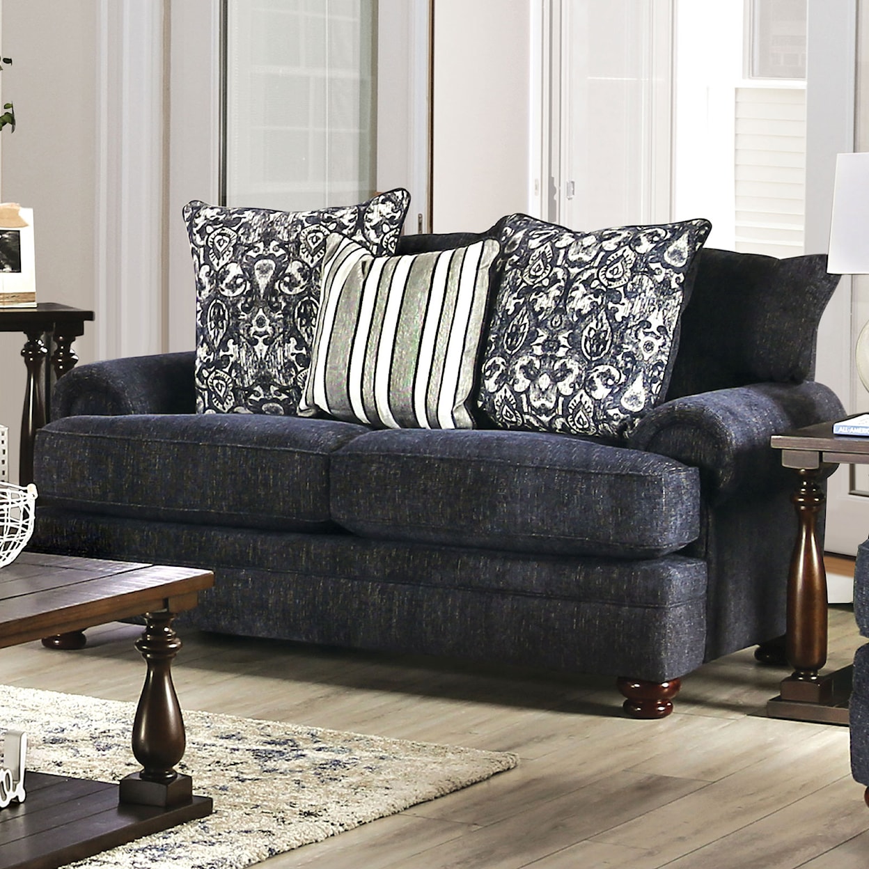 Furniture of America Hadleigh Sofa and Loveseat Set