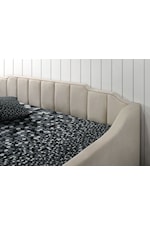 Furniture of America Kosmo Contemporary Upholstered Daybed with Matching Trundle