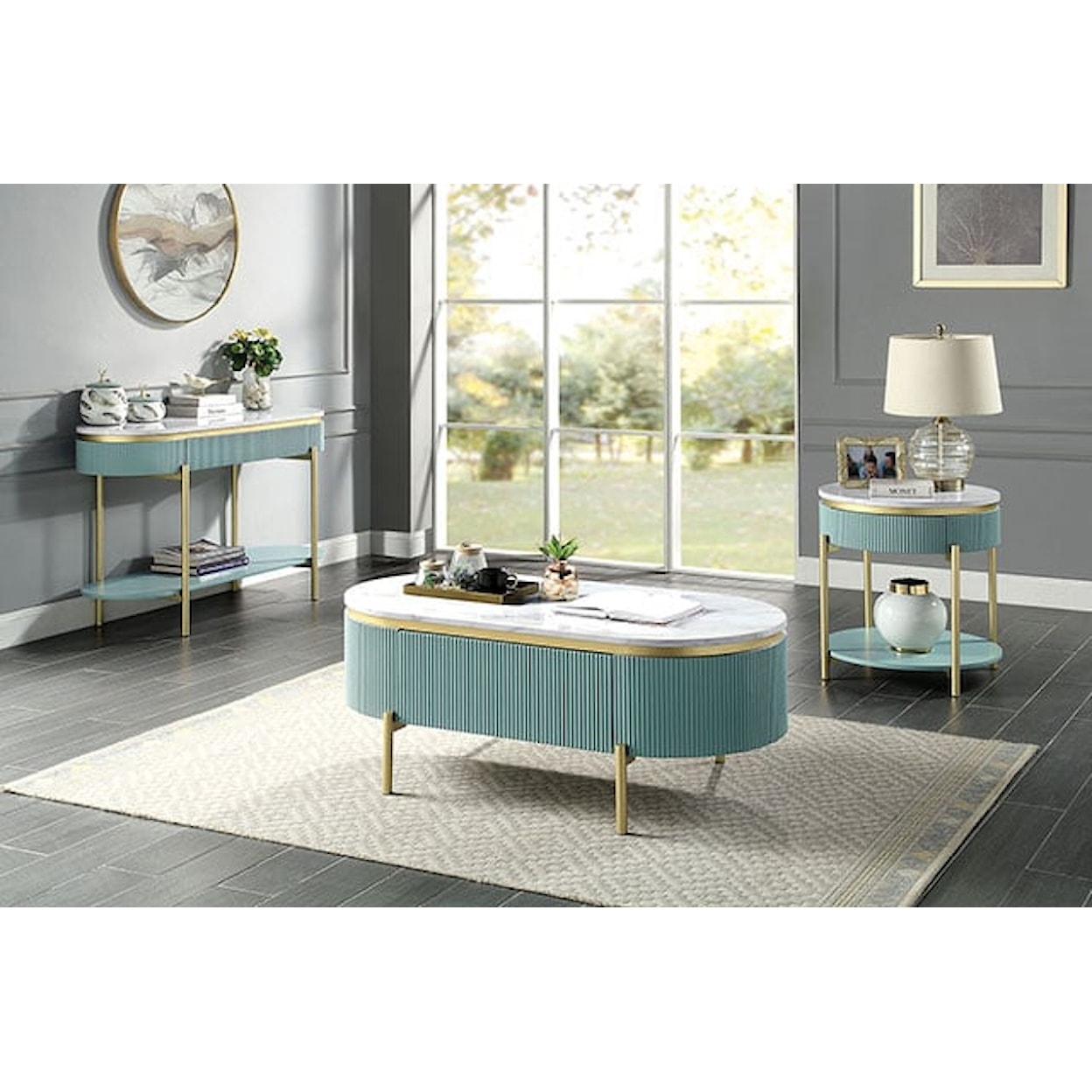 Furniture of America - FOA Koblenz 3-Piece Occasional Table Set