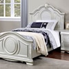 Furniture of America Alecia Full Bed with Wood Carved Details