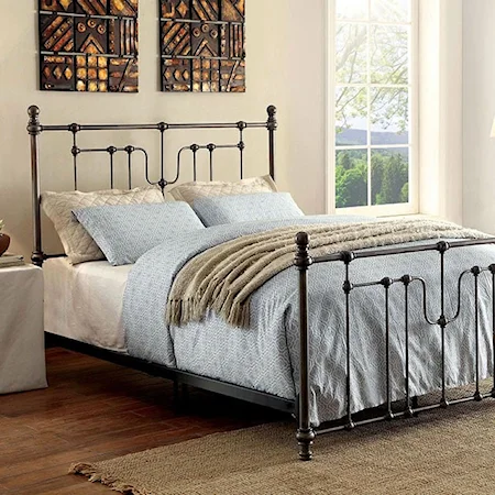 Contemporary Metal King Bed 