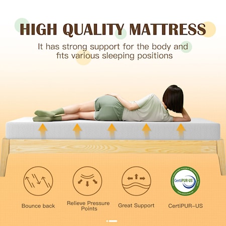 8&quot; Twin Green Tea Gel Memory Foam