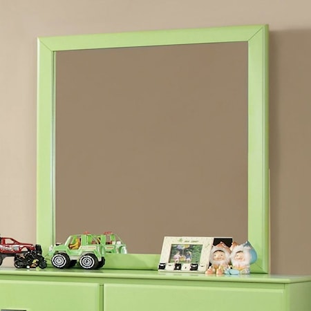 Dresser Mirror with Green Trim