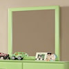 Furniture of America Prismo Dresser Mirror with Green Trim