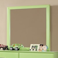 Transitional Dresser Mirror with Green Trim