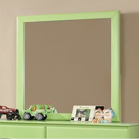 Dresser Mirror with Green Trim