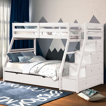 Twin over Full Bunk Bed with Trundle