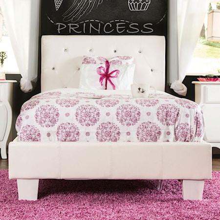 WHITE JEWELS TWIN BED | .