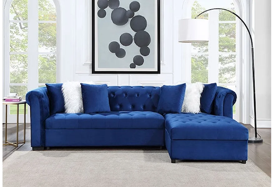 Alessandria Sectional by Furniture of America at Dream Home Interiors