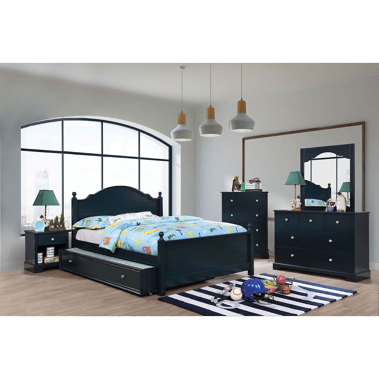 Furniture of America Diane 4 Pc. Twin Bedroom Set w/ Trundle