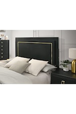 Furniture of America Latimer Contemporary Queen Panel Bed with LED Headboard